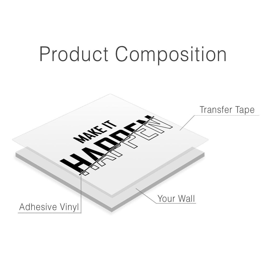 Minimalist 'Make It Happen' Vinyl Wall Decal - Perfect Gym Motivation!