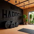 Minimalist 'Make It Happen' Vinyl Wall Decal - Perfect Gym Motivation!