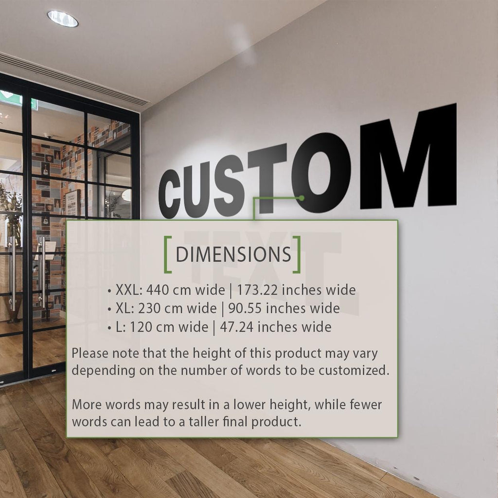 Custom Vinyl Wall Decal for Office or Home Motivation and Decor
