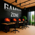Minimalist Gaming Zone Vinyl Wall Decal: Modern Gamer Room Decor