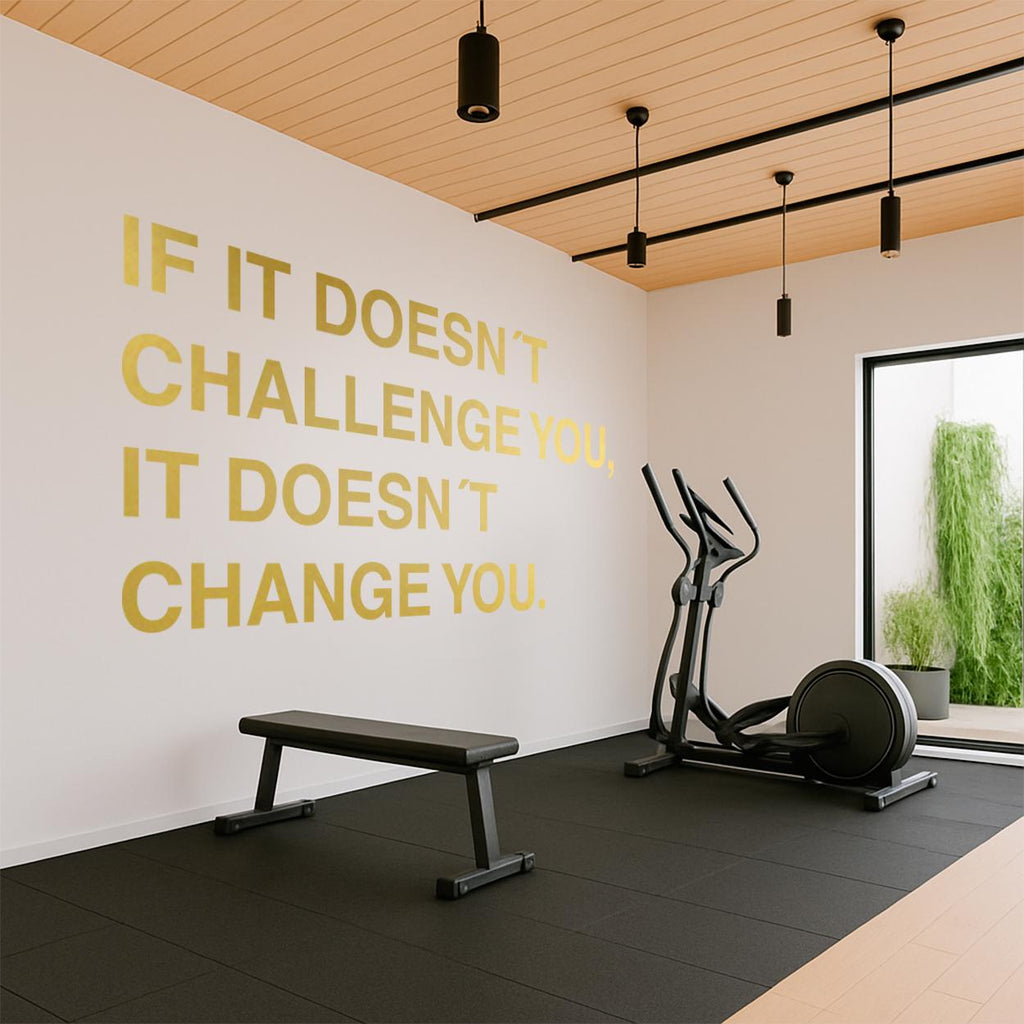 Gym Wall Decal: Motivational Fitness Quote Vinyl Typography