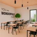 Minimalist 'You Are Wonderfully Made' Vinyl Wall Decal | Nursery, Kids, Classroom | Psalm 139:14