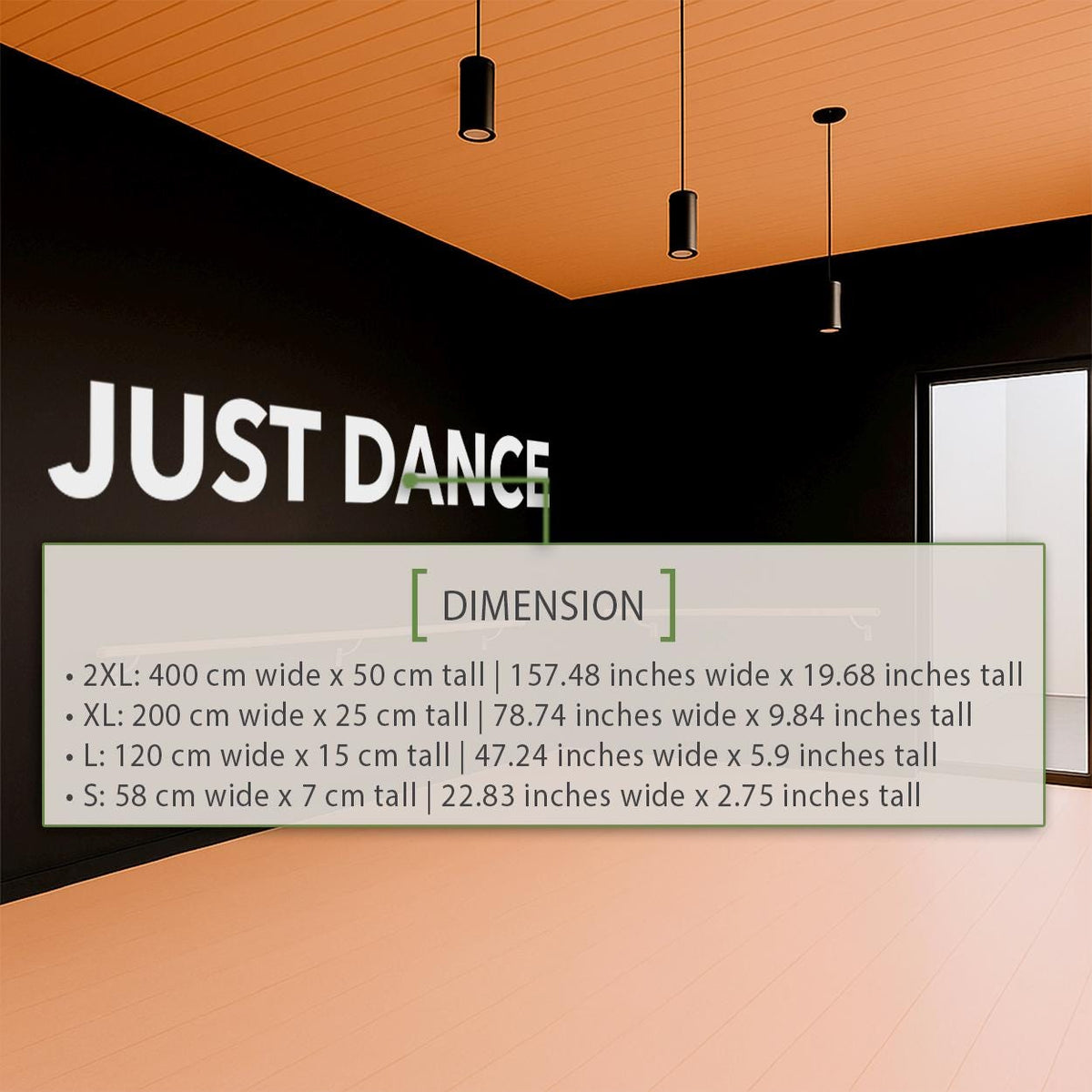 Just Dance Wall Decal, Dance Studio Decor, Motivational Ballet Vinyl Lettering