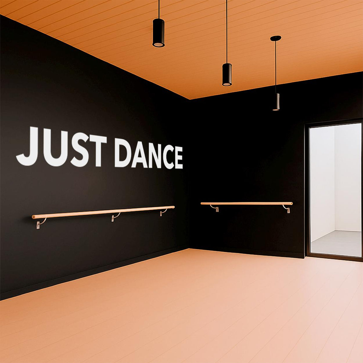 Just Dance Wall Decal, Dance Studio Decor, Motivational Ballet Vinyl Lettering