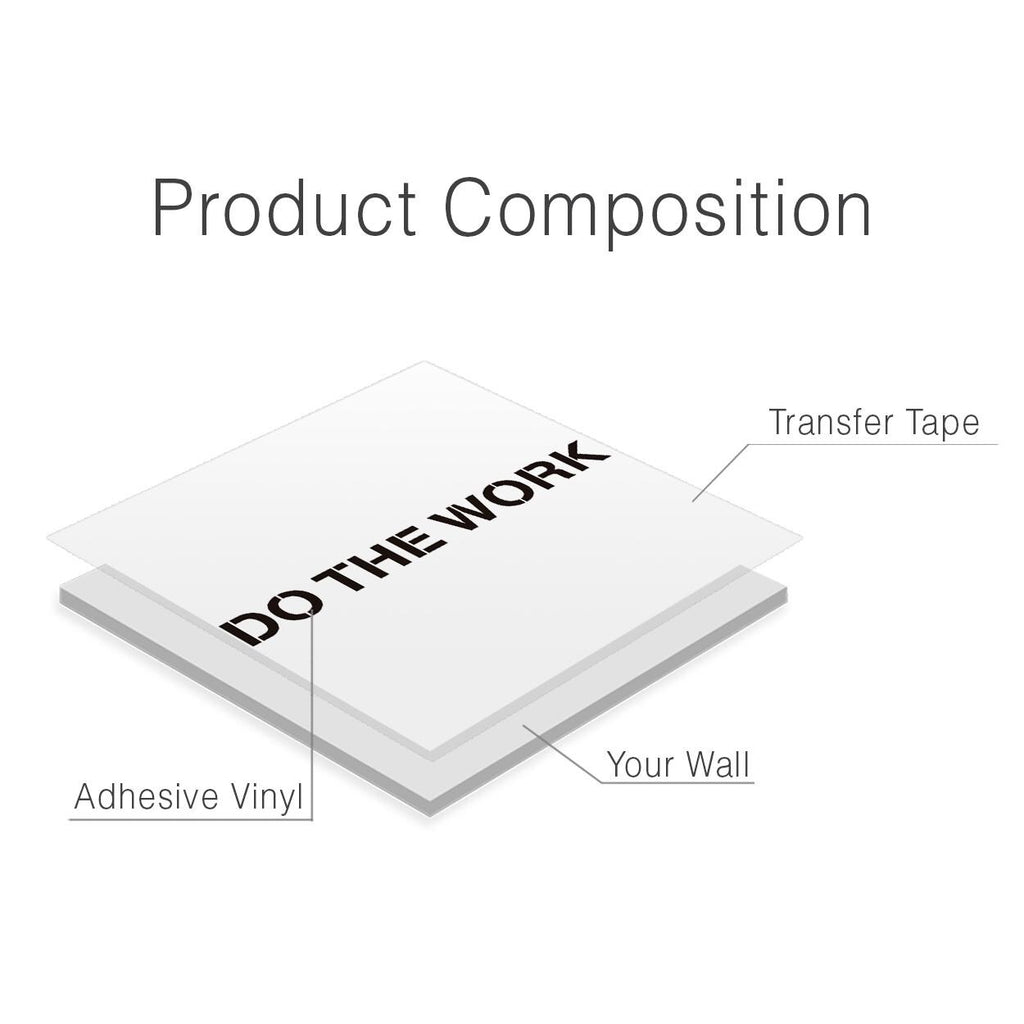 Do The Work Gym Wall Decal: Minimalist Motivational Fitness Quote