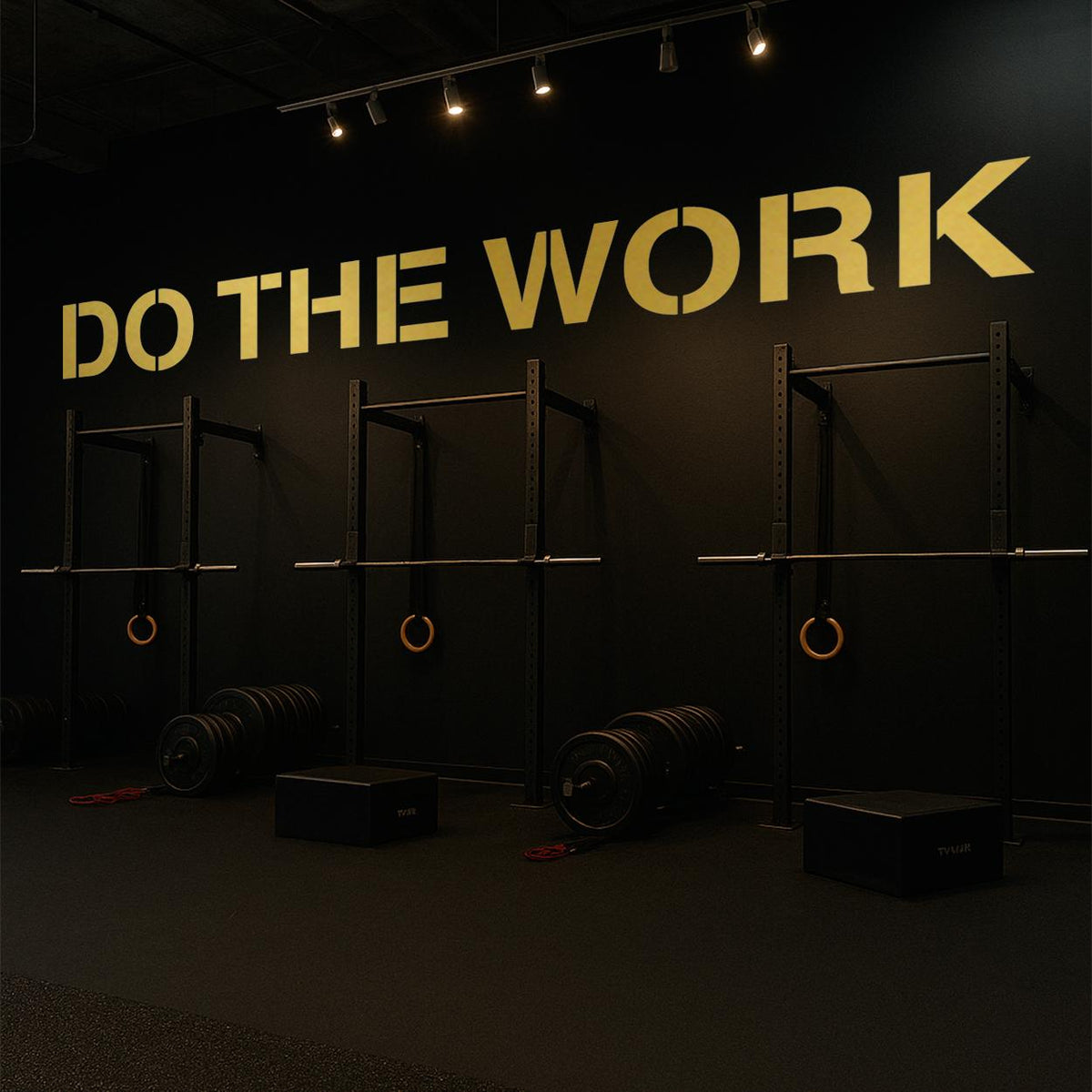 Do The Work Gym Wall Decal: Minimalist Motivational Fitness Quote
