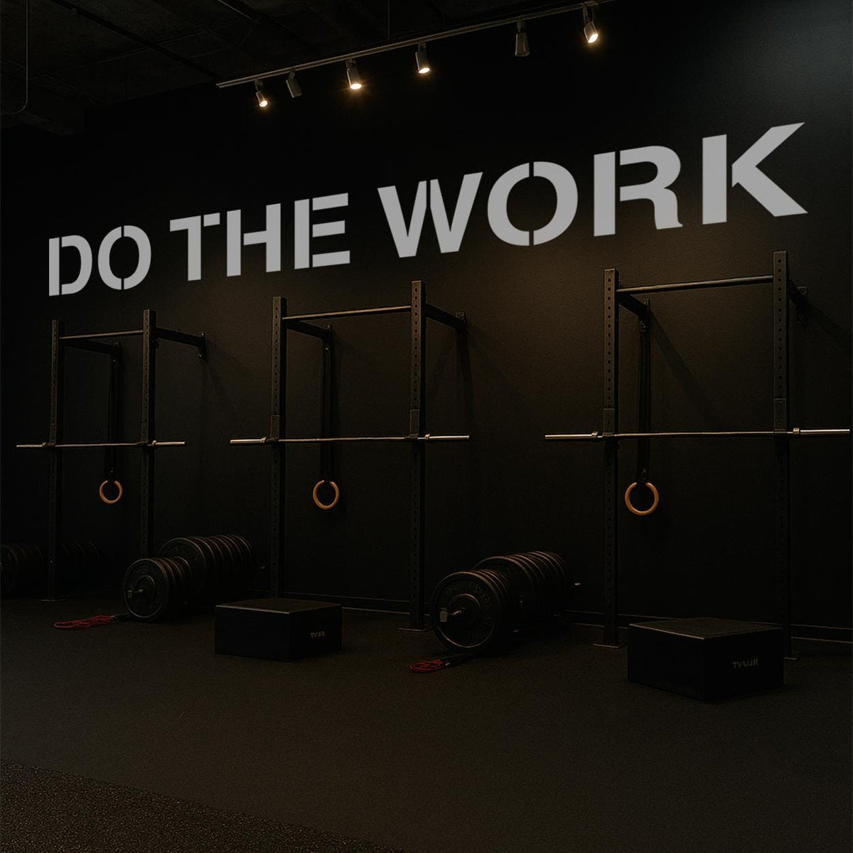 Do The Work Gym Wall Decal: Minimalist Motivational Fitness Quote