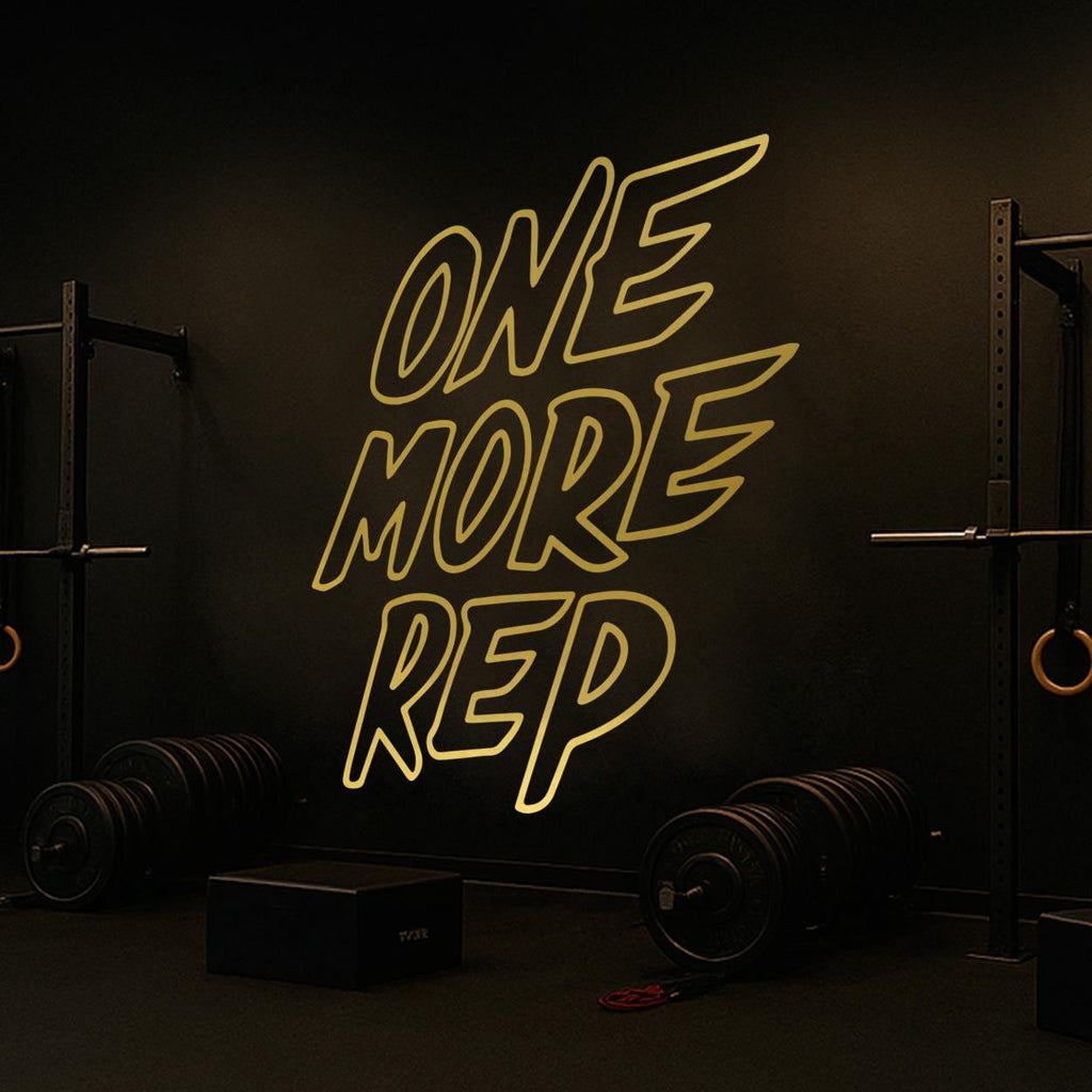 One More Rep Gym Wall Decal: Motivational Fitness Workout Quote