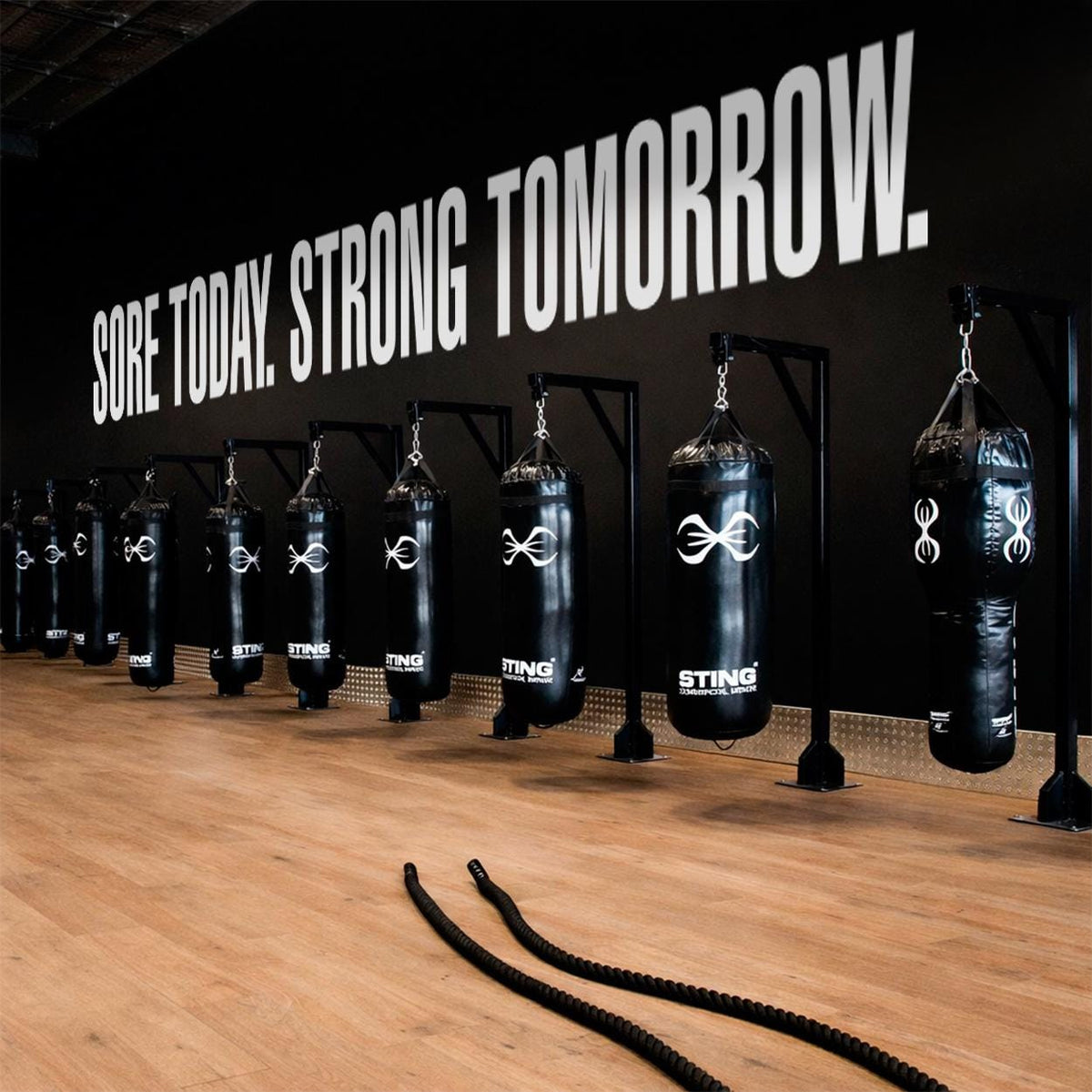 Sore Today Strong Tomorrow Gym Wall Decal: Motivational Workout Quote