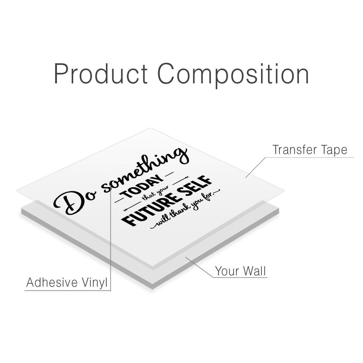 Motivational Wall Decal, Do Something Today Quote, Minimalist Vinyl Art