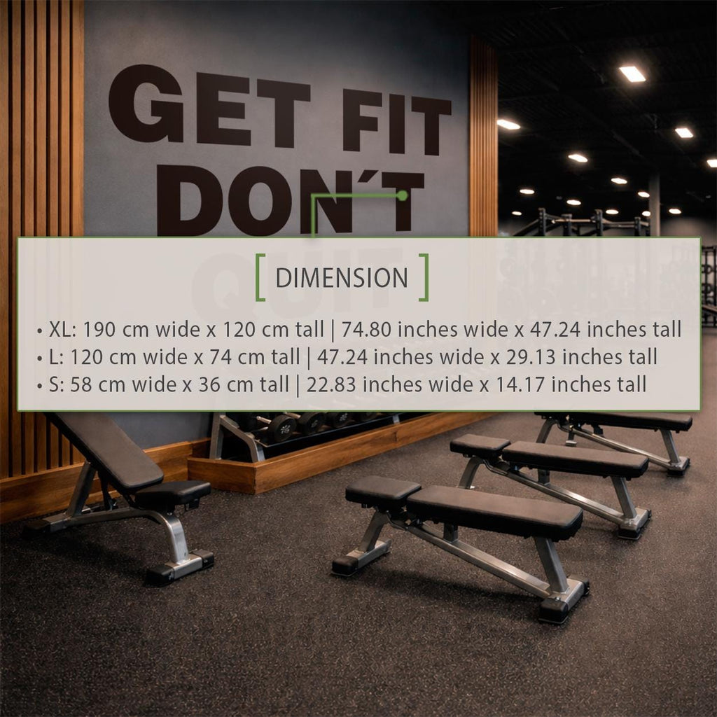 Get Fit Don't Quit Vinyl Wall Decal | Minimalist Gym Decor Sticker