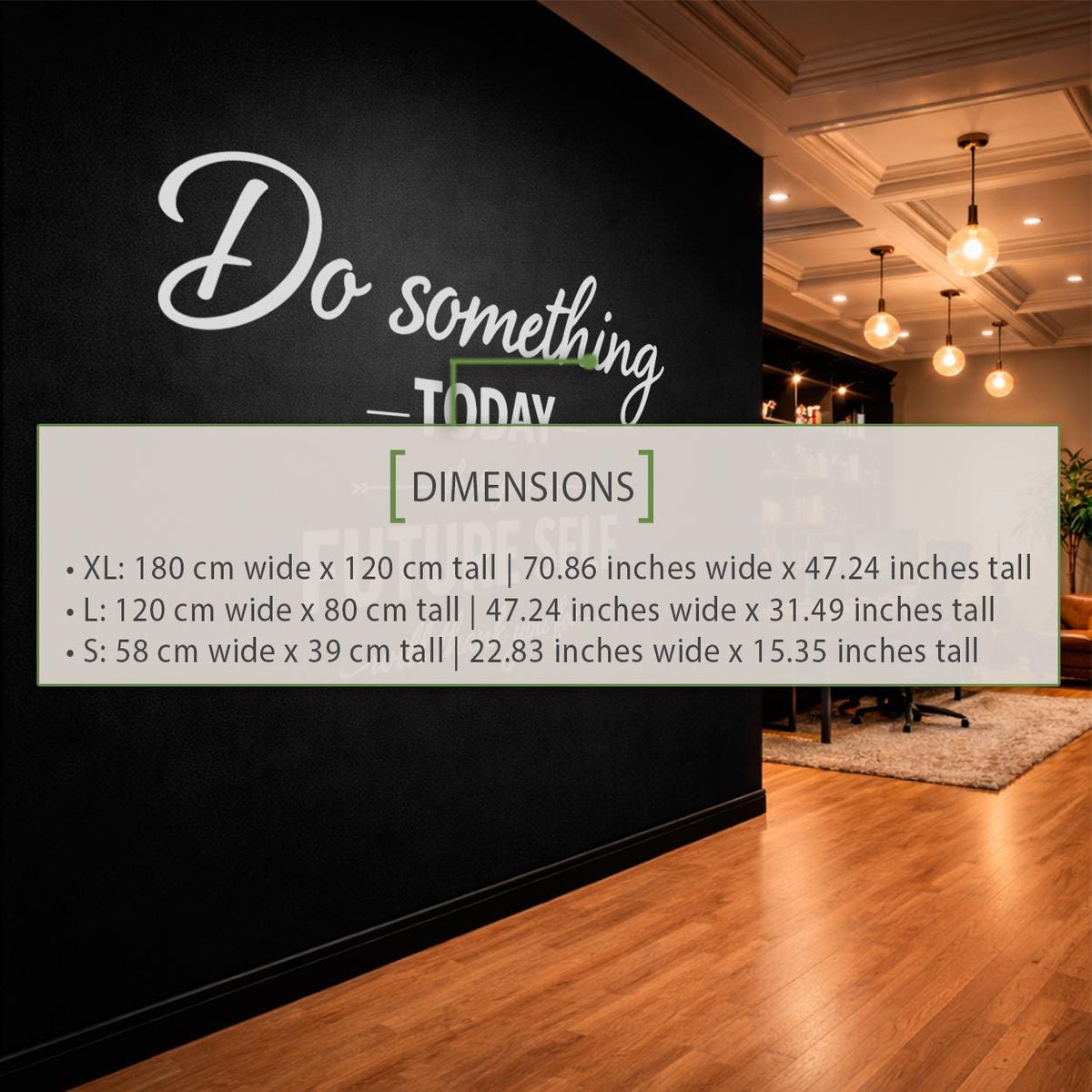 Motivational Wall Decal, Do Something Today Quote, Minimalist Vinyl Art