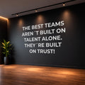 Teamwork Trust Quote Wall Decal: Motivational Office Leadership Art Sticker