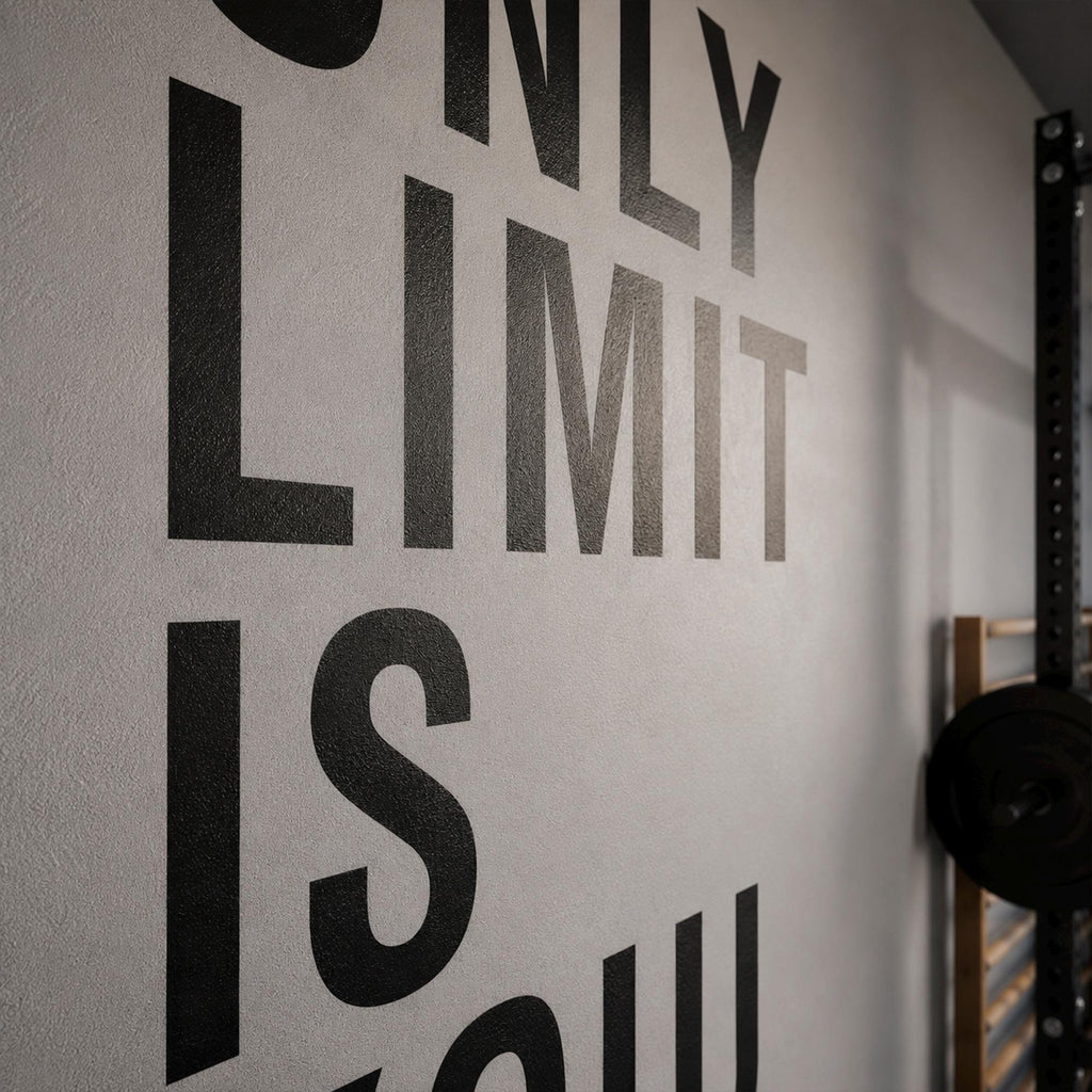 Personalized Home Gym Wall Decal - Your Only Limit Is You - Custom Name Motivational Vinyl Quote for Workout Room & Fitness Decor