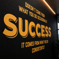 Office Wall Decal: Success Comes From Consistency Motivational Quote