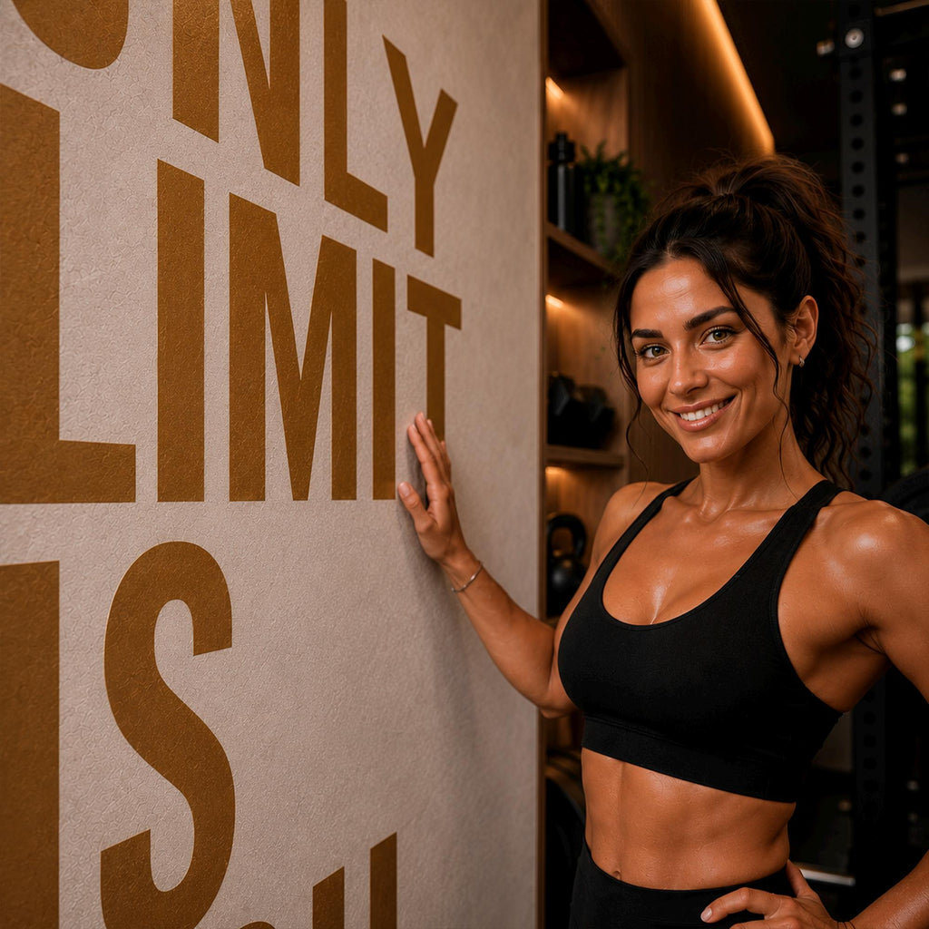 Personalized Home Gym Wall Decal - Your Only Limit Is You - Custom Name Motivational Vinyl Quote for Workout Room & Fitness Decor