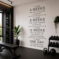Motivational Gym Wall Decal, Fitness Quote Vinyl Sticker, Home Workout Art Sign