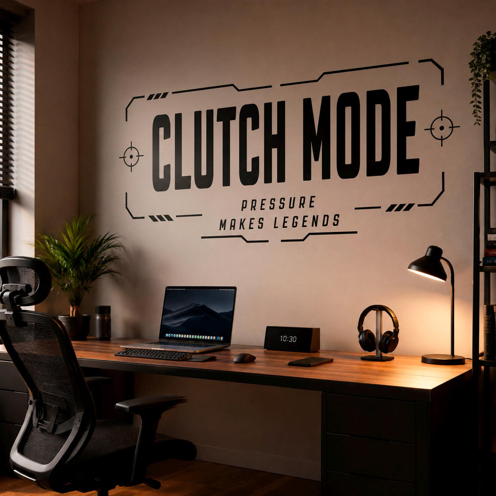 Clutch Mode Gaming Wall Decal, Esports Gamer Room Decor, Streamer Battlestation Sticker