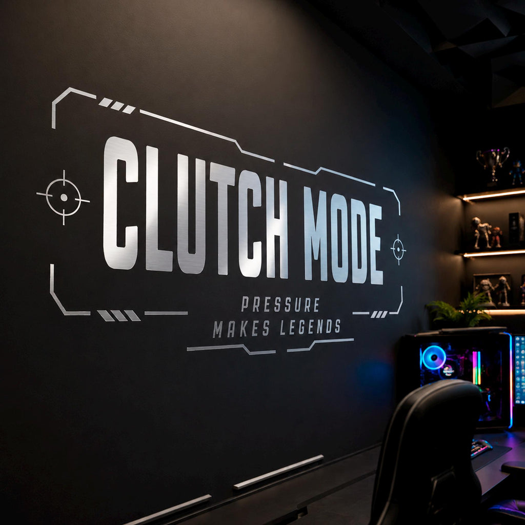 Clutch Mode Gaming Wall Decal, Esports Gamer Room Decor, Streamer Battlestation Sticker