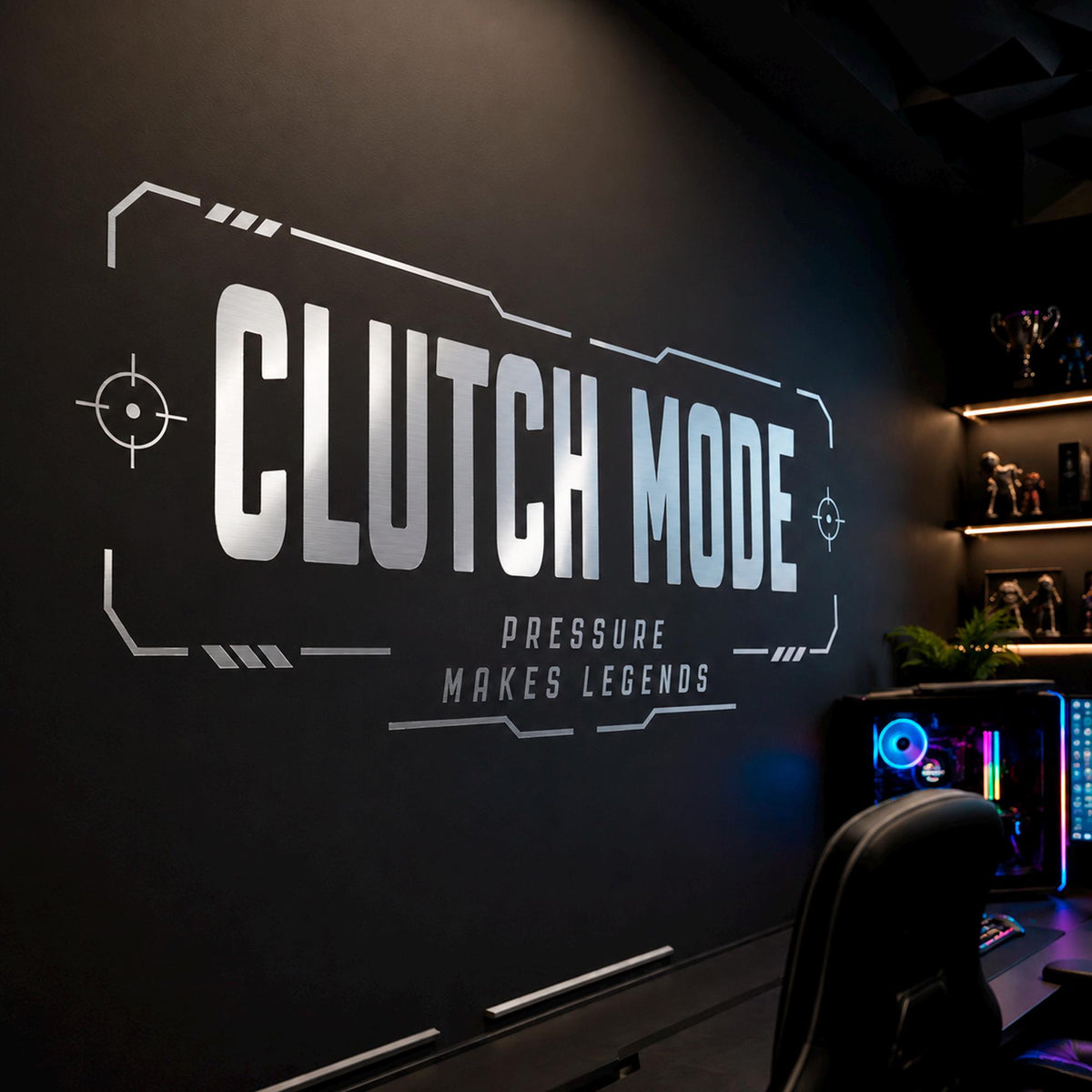 Clutch Mode Gaming Wall Decal, Esports Gamer Room Decor, Streamer Battlestation Sticker