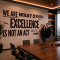 Aristotle Quote Wall Decal: Excellence Is A Habit Motivational Vinyl Art