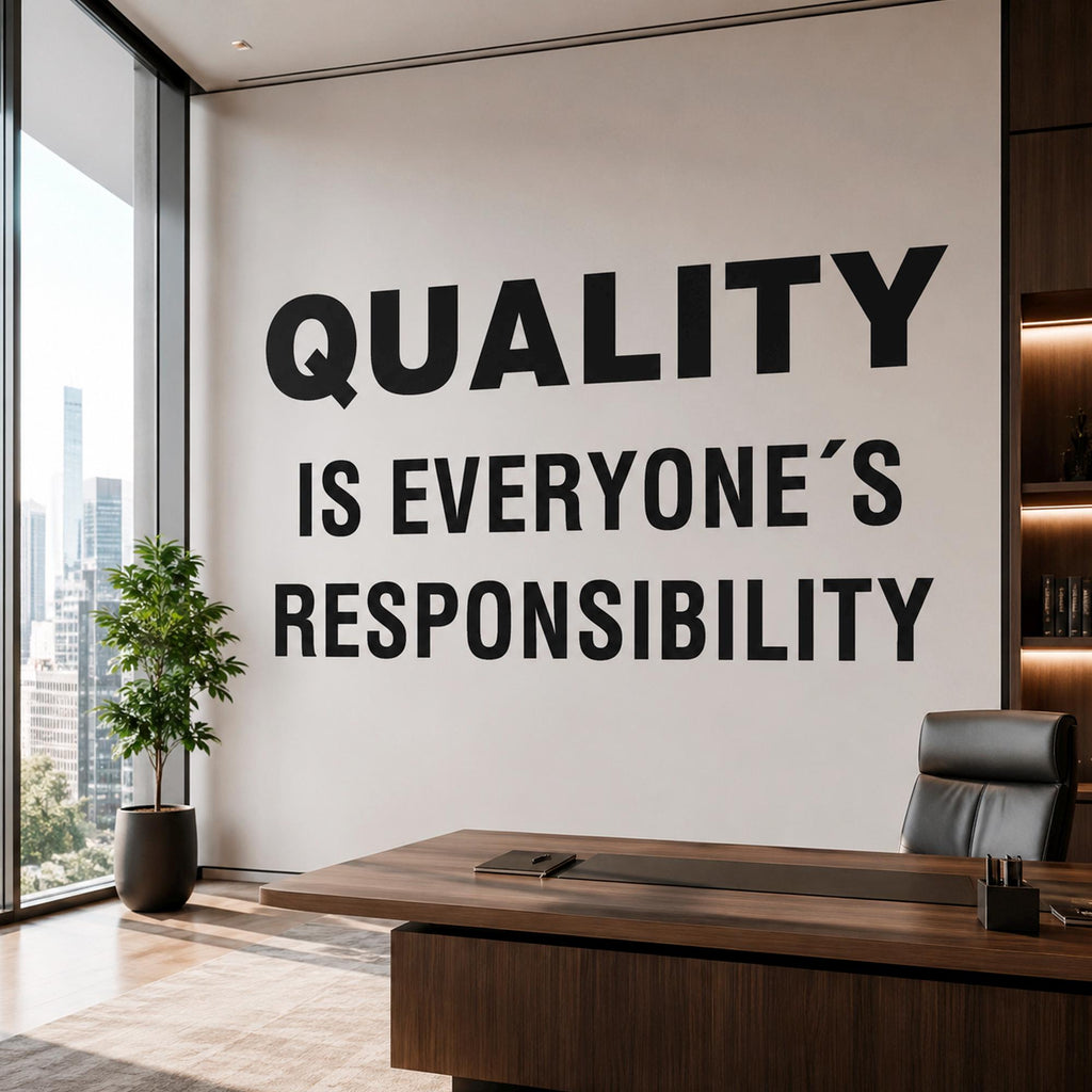 Quality is Everyone's Responsibility Wall Decal, Motivational Office Sign, Vinyl Wall Sticker