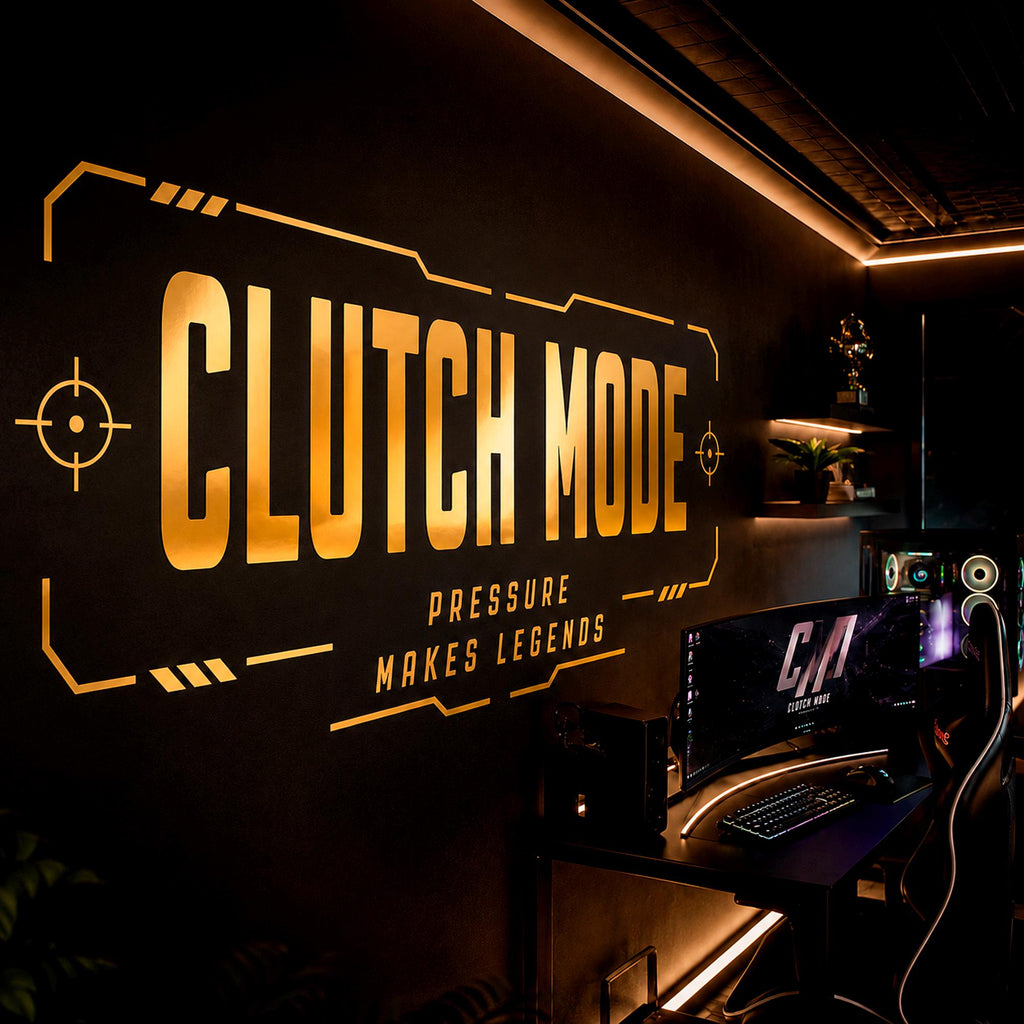 Clutch Mode Gaming Wall Decal, Esports Gamer Room Decor, Streamer Battlestation Sticker