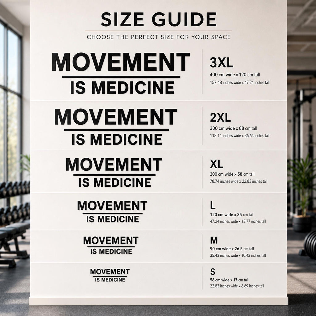 Movement is Medicine Wall Decal, Physical Therapy Office Decor, Chiropractic Pilates Studio Sign, Wellness Yoga Gym Wall Art Quote