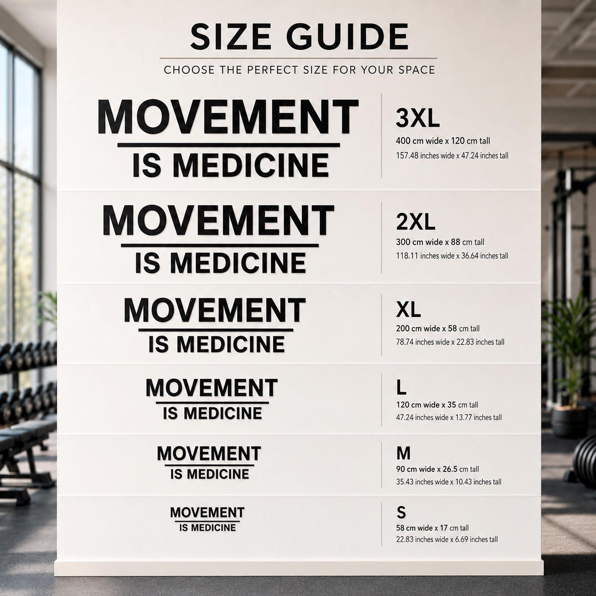 Movement is Medicine Wall Decal, Physical Therapy Office Decor, Chiropractic Pilates Studio Sign, Wellness Yoga Gym Wall Art Quote