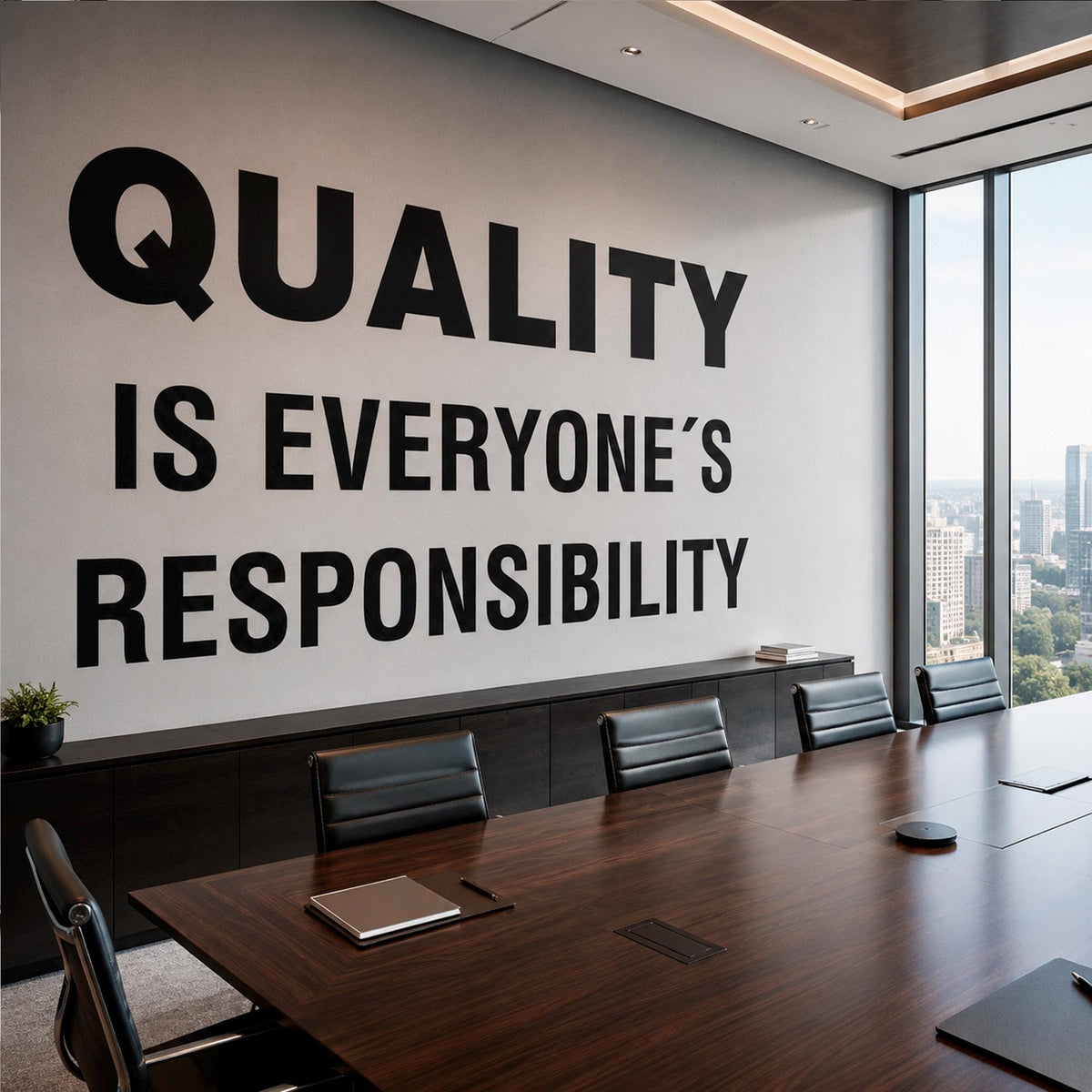 Quality is Everyone's Responsibility Wall Decal, Motivational Office Sign, Vinyl Wall Sticker