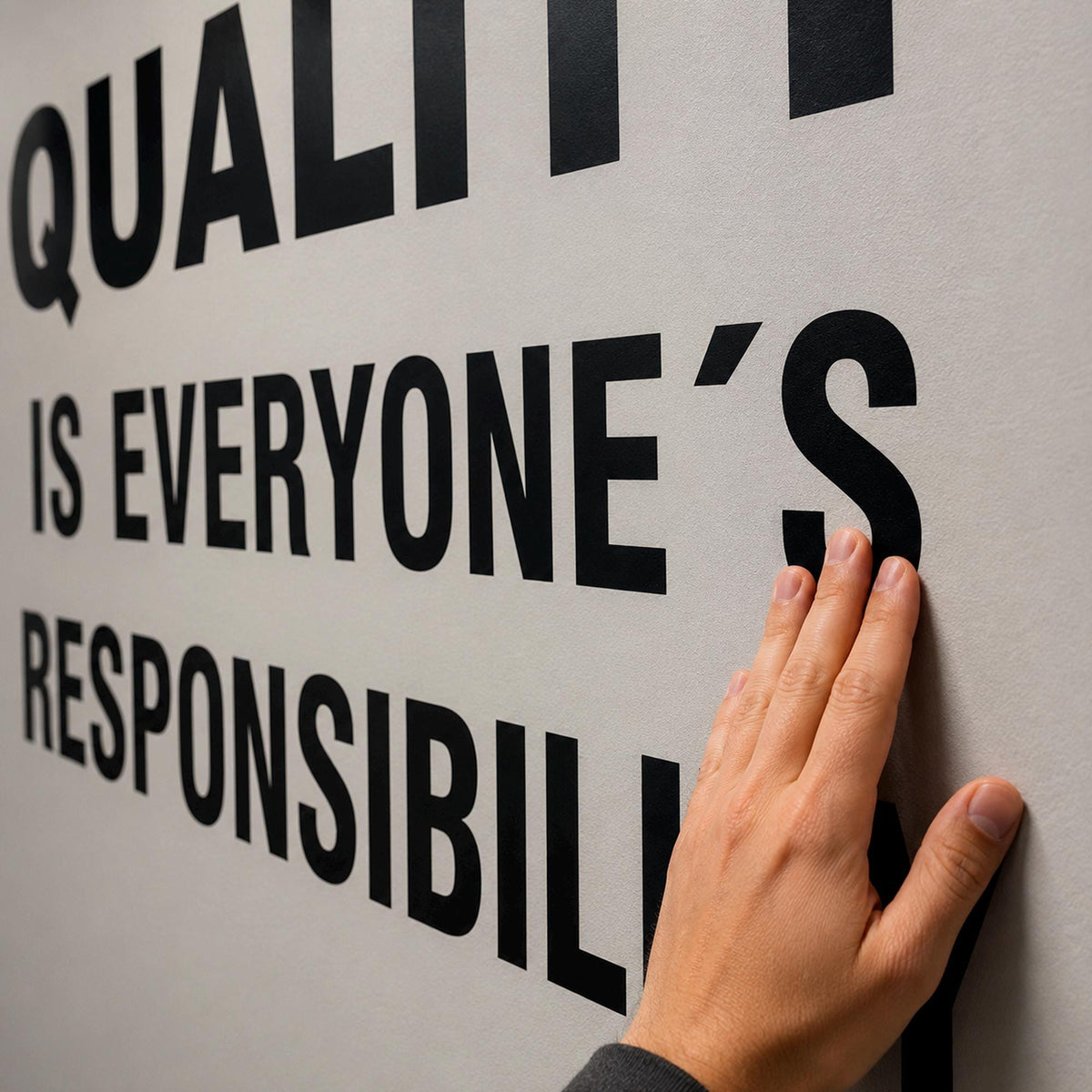 Quality is Everyone's Responsibility Wall Decal, Motivational Office Sign, Vinyl Wall Sticker