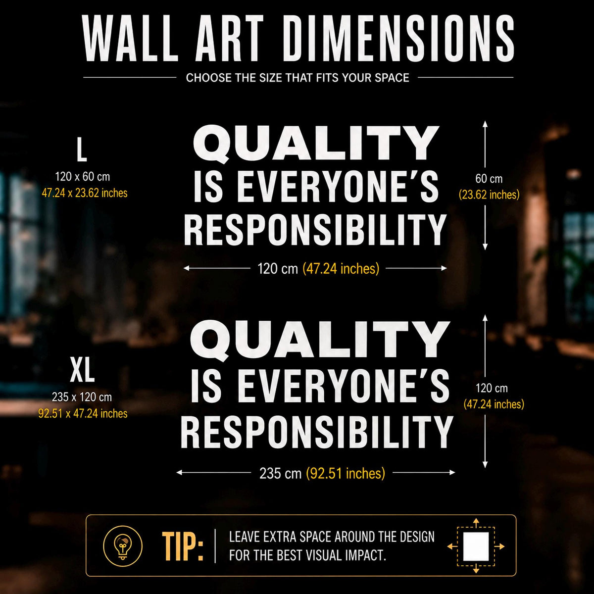 Quality is Everyone's Responsibility Wall Decal, Motivational Office Sign, Vinyl Wall Sticker
