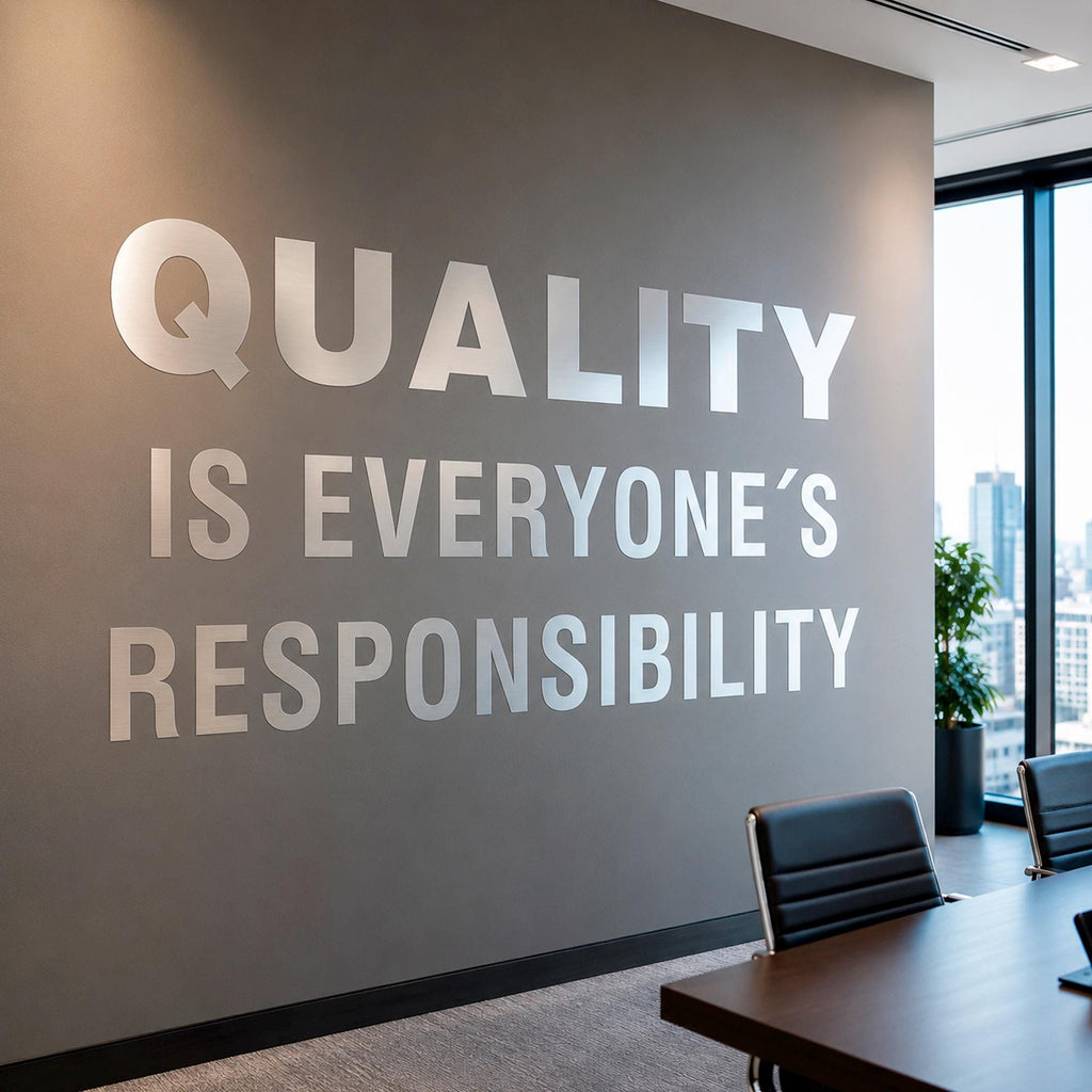 Quality is Everyone's Responsibility Wall Decal, Motivational Office Sign, Vinyl Wall Sticker