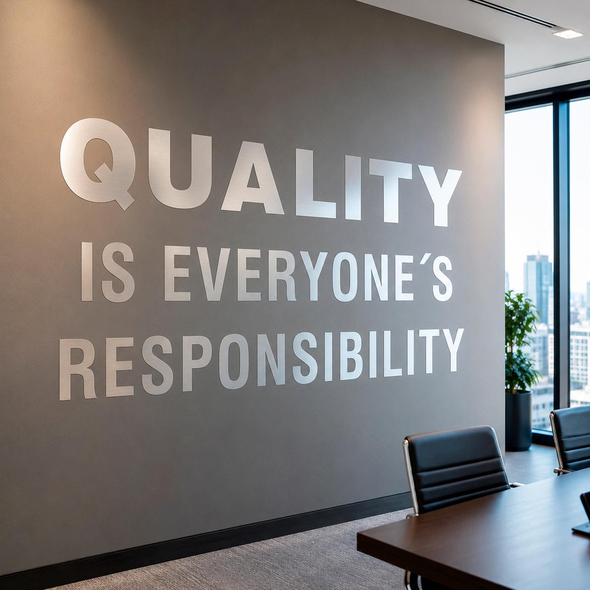 Quality is Everyone's Responsibility Wall Decal, Motivational Office Sign, Vinyl Wall Sticker