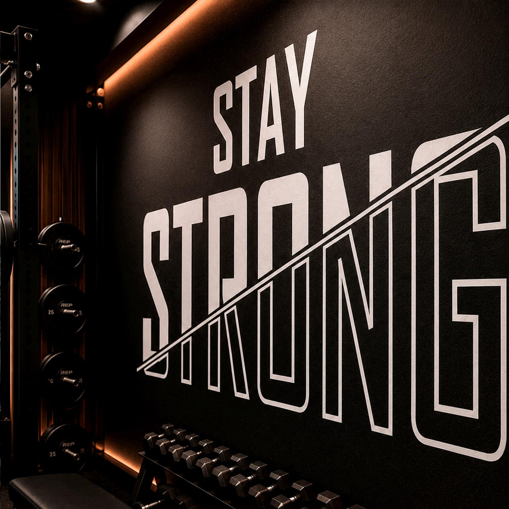 Stay Strong Gym Wall Decal: Large Motivational Quote for Home Gym