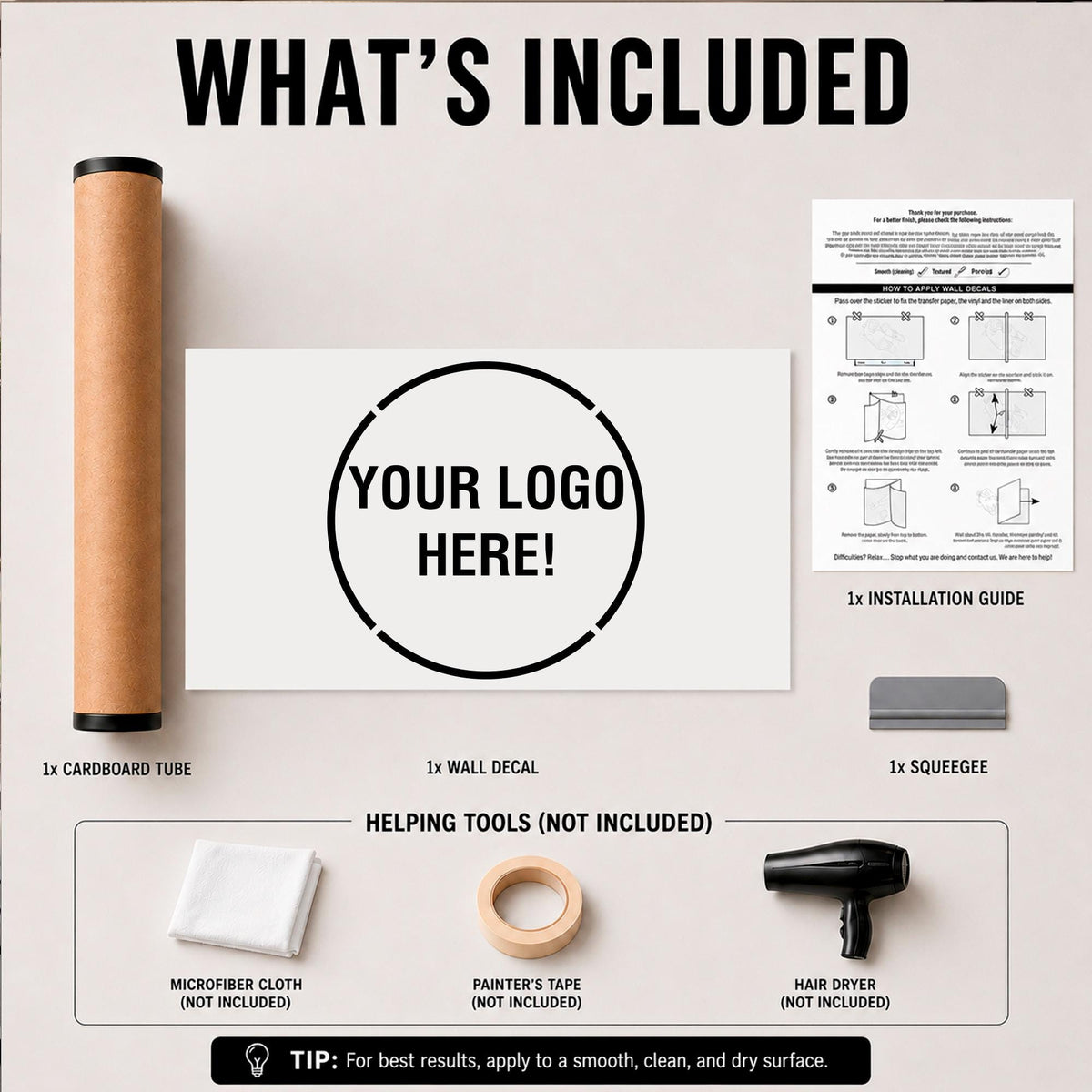 Custom Logo Wall Decal for Business: Storefront Window Vinyl Sign