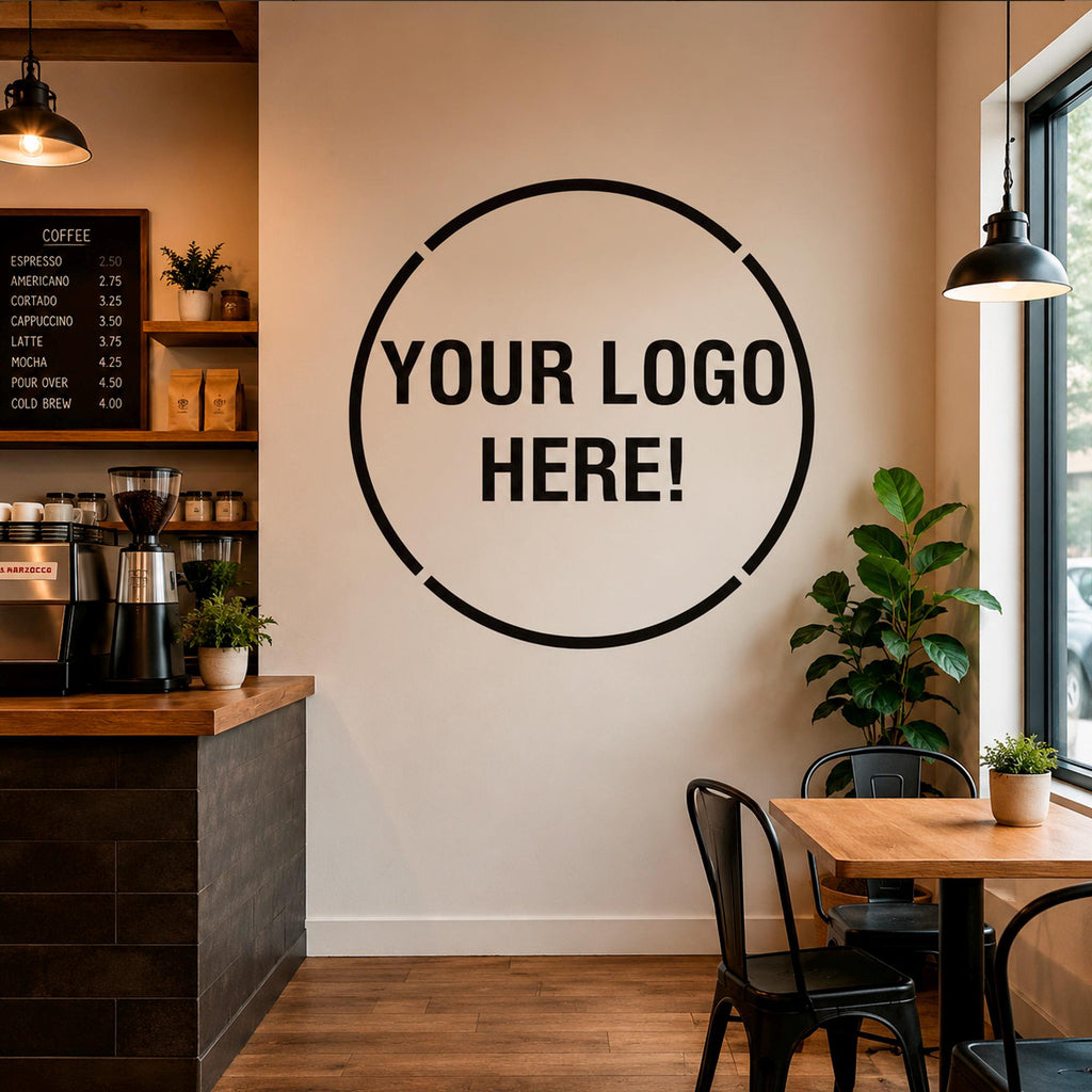 Custom Logo Wall Decal for Business: Storefront Window Vinyl Sign