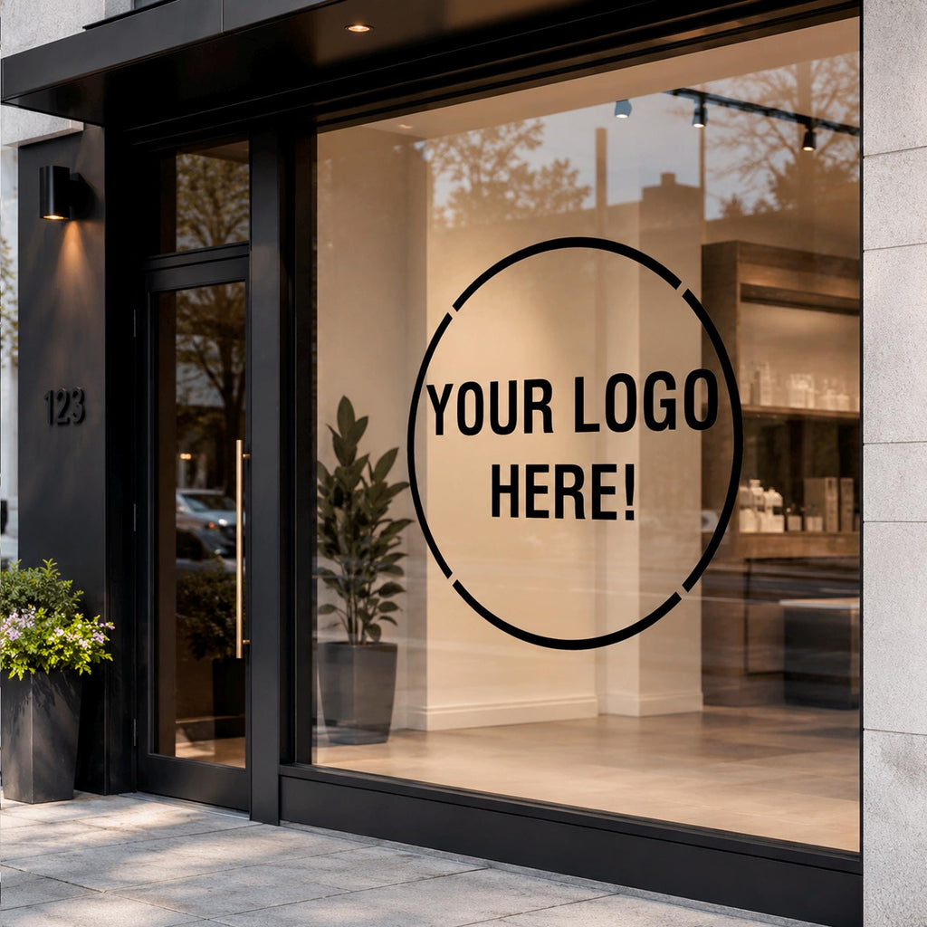 Custom Logo Wall Decal for Business: Storefront Window Vinyl Sign