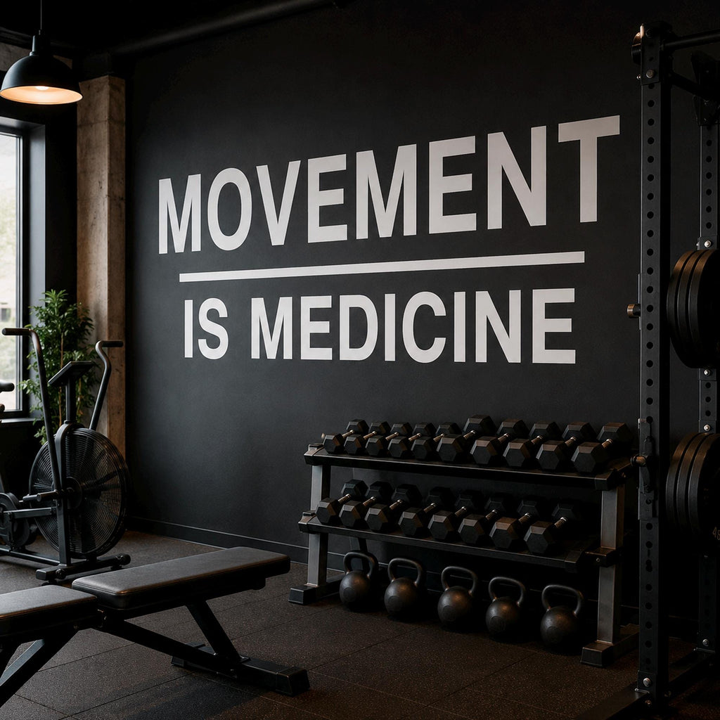 Movement is Medicine Wall Decal, Physical Therapy Office Decor, Chiropractic Pilates Studio Sign, Wellness Yoga Gym Wall Art Quote