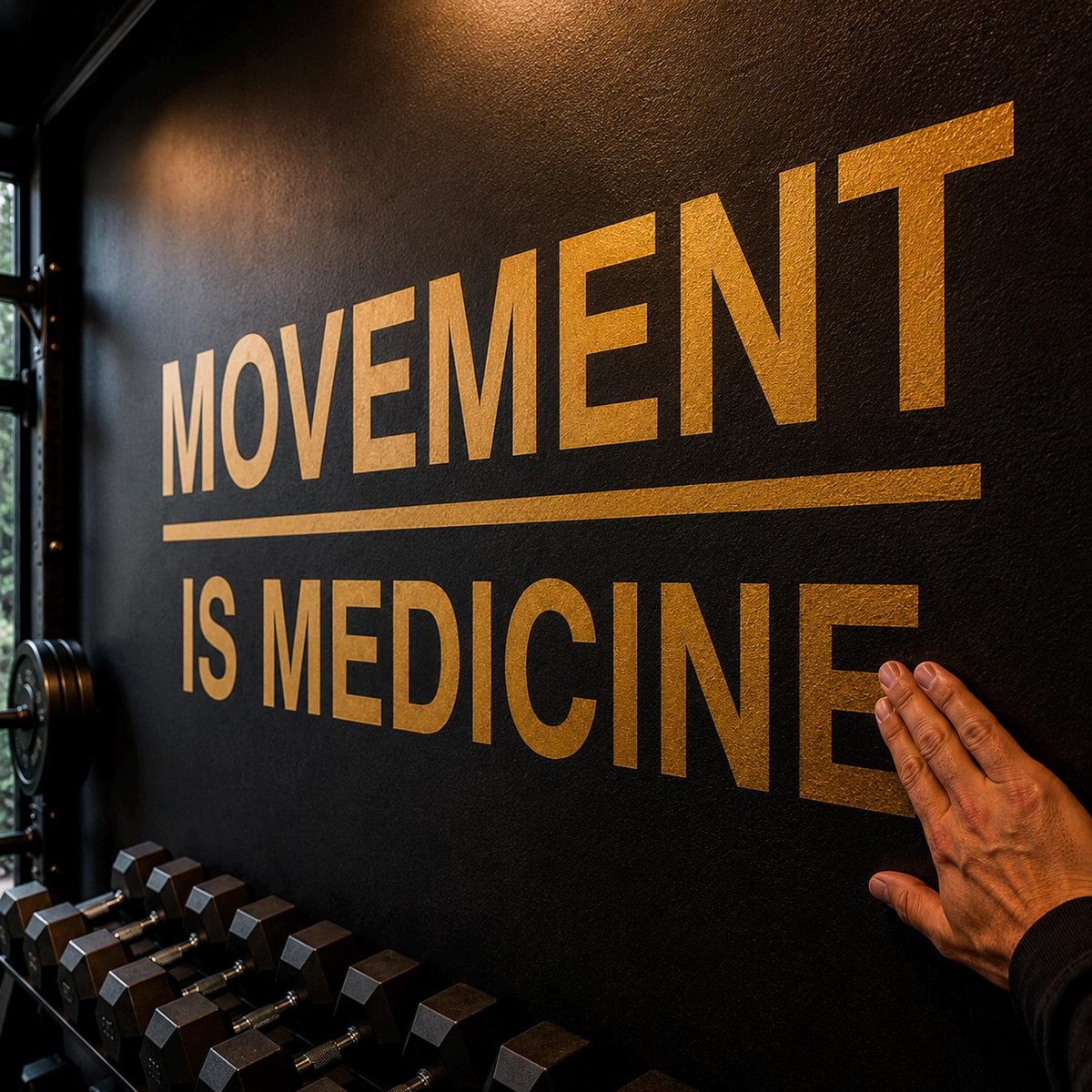Movement is Medicine Wall Decal, Physical Therapy Office Decor, Chiropractic Pilates Studio Sign, Wellness Yoga Gym Wall Art Quote