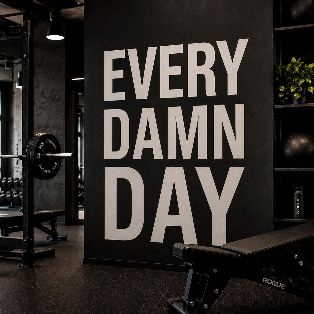 Every Damn Day Gym Wall Decal, Motivational Fitness Quote Sticker, Home Gym Decor, Workout Wall Art, Removable Vinyl Mural