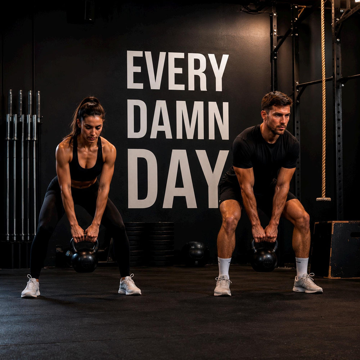 Every Damn Day Gym Wall Decal, Motivational Fitness Quote Sticker, Home Gym Decor, Workout Wall Art, Removable Vinyl Mural