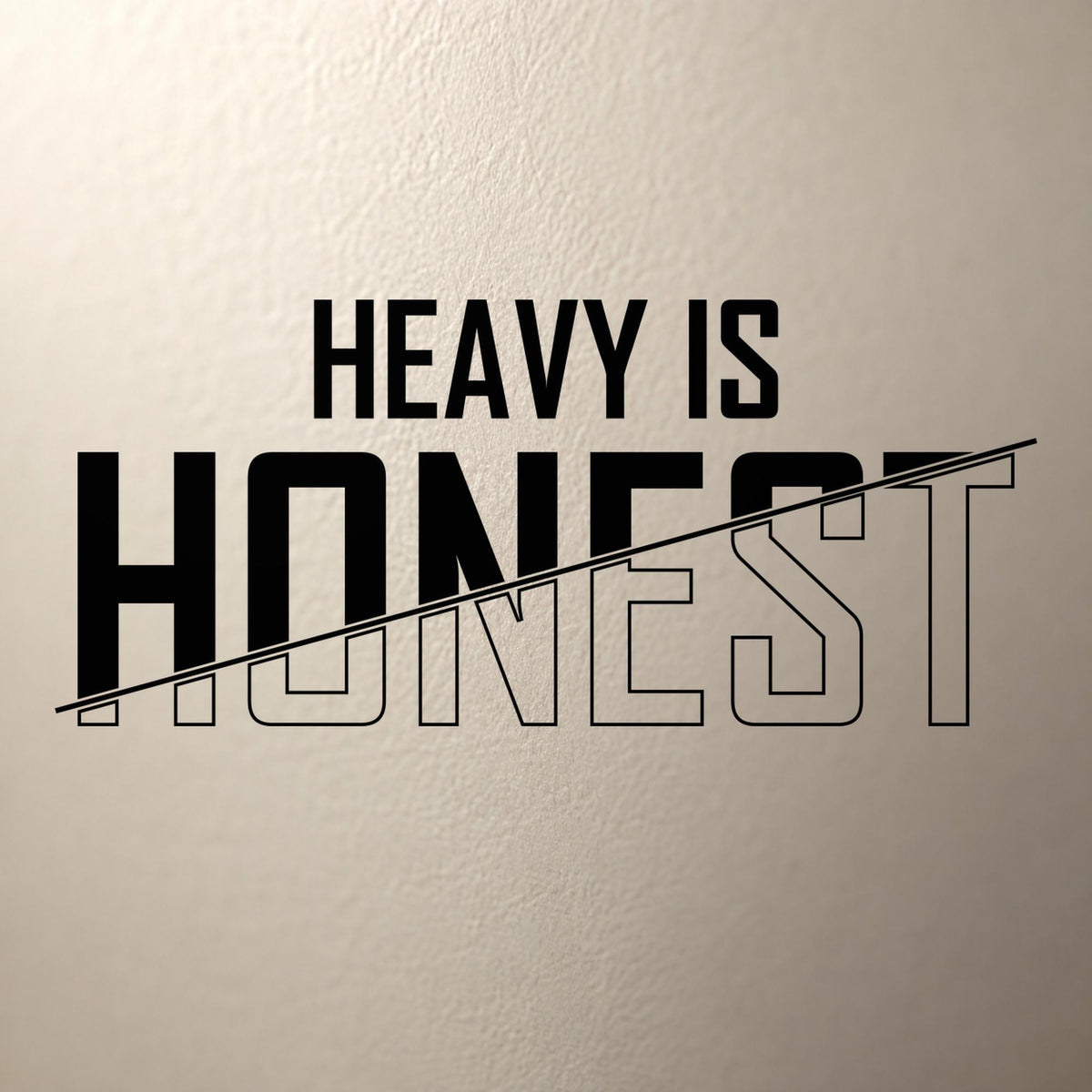 Heavy Is Honest Gym Wall Art, Home Gym Sign Vinyl Decal, Garage Gym Decor for Walls, Powerlifting Workout Room Decor