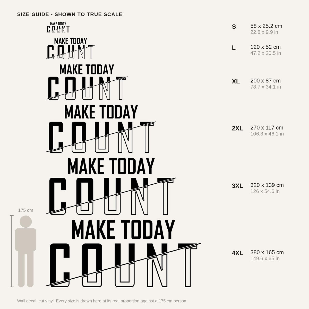 Make Today Count Wall Decal, Office Sign Vinyl Lettering, Motivational Wall Art, Home Office and Study Room Decor