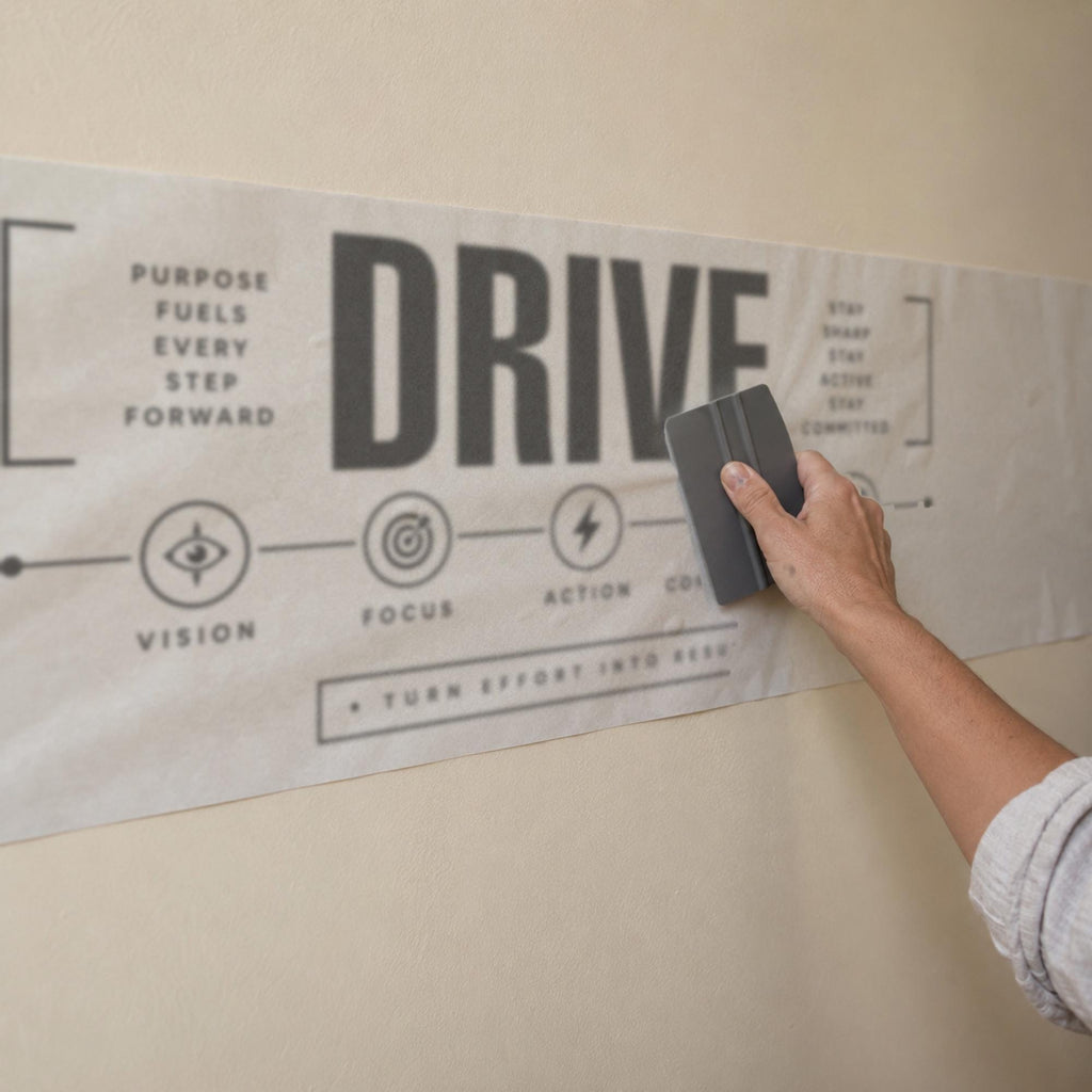 Gym Wall Decal Drive, Home Gym Wall Art, Motivational Timeline, Large Vinyl Lettering