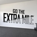 Go The Extra Mile Wall Decal, Motivational Gym Sign, Running and Fitness Wall Art, Athlete Gift Vinyl Lettering