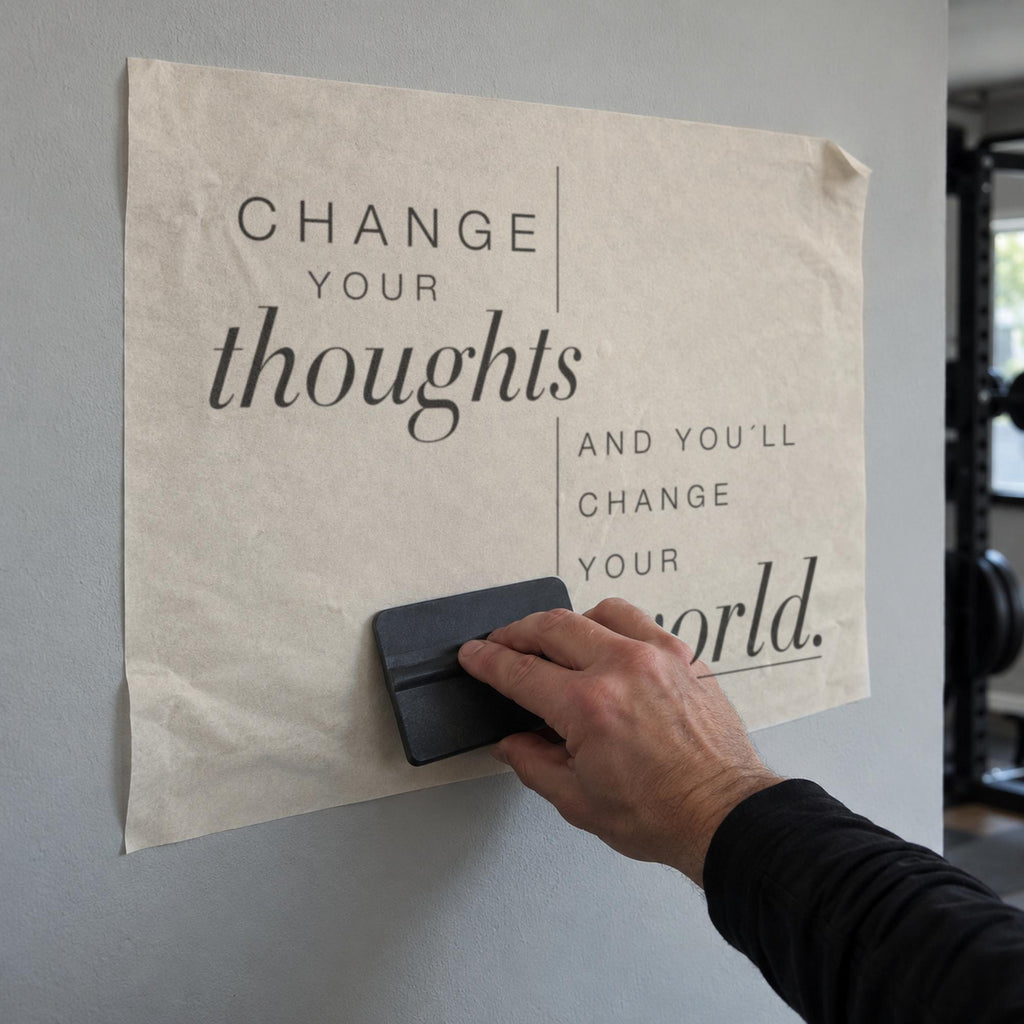 Change Your Thoughts Wall Decal, Mindset Quote Gym Wall Art, Positive Thinking Vinyl Lettering, Home Gym Decor