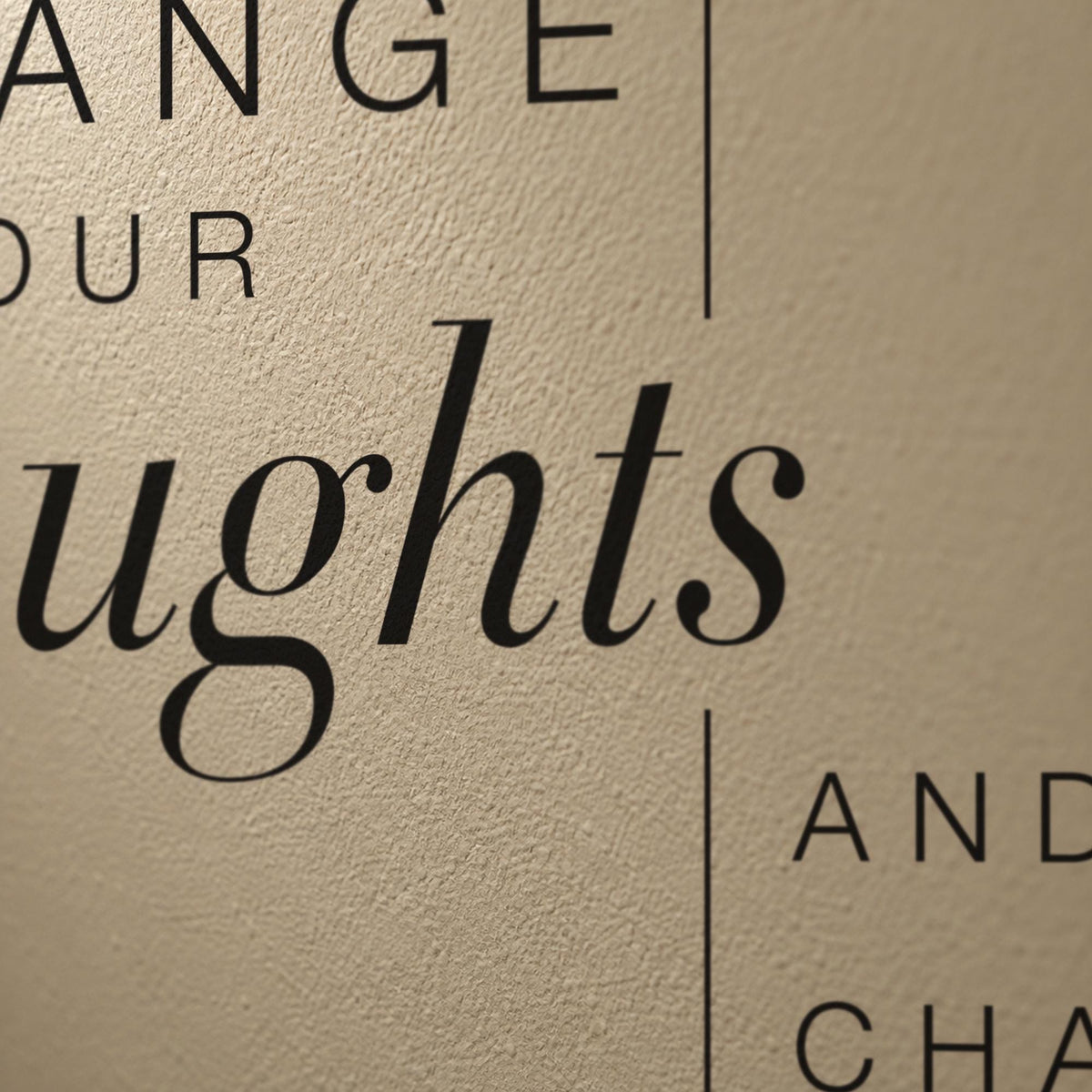 Change Your Thoughts Wall Decal, Mindset Quote Gym Wall Art, Positive Thinking Vinyl Lettering, Home Gym Decor