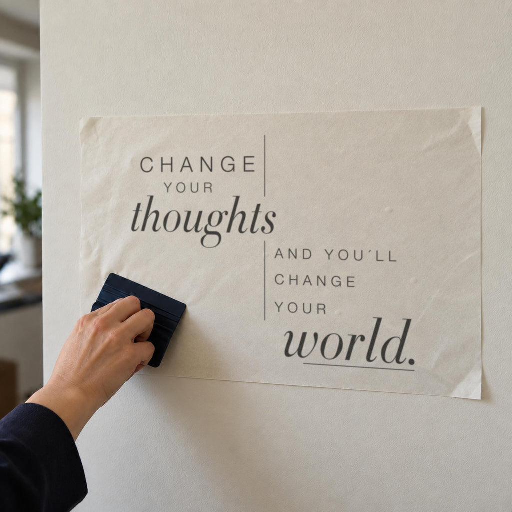 Change Your Thoughts Wall Decal, Growth Mindset Office Decor, Coworking Wall Quote, Vinyl
