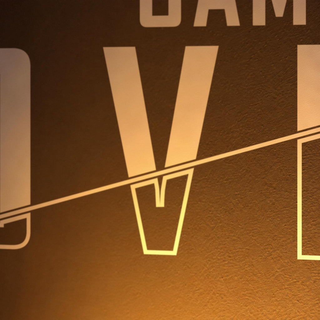 Game Over Wall Decal, Gamer Room Wall Art, Console Setup Decor, Vinyl Wall Sign